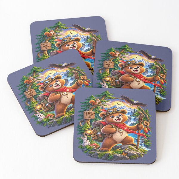 Item preview, Adventure Bear – Cute Kawaii Wilderness Explorer designed and sold by DoodleWorld Studio .