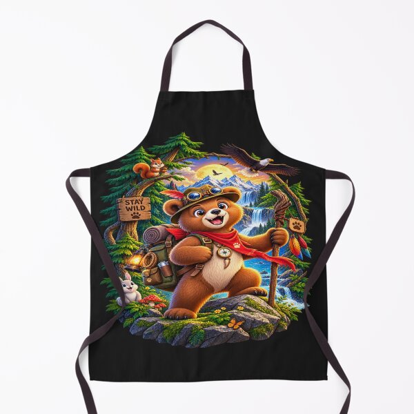 Item preview, Adventure Bear – Cute Kawaii Wilderness Explorer designed and sold by DoodleWorld Studio .