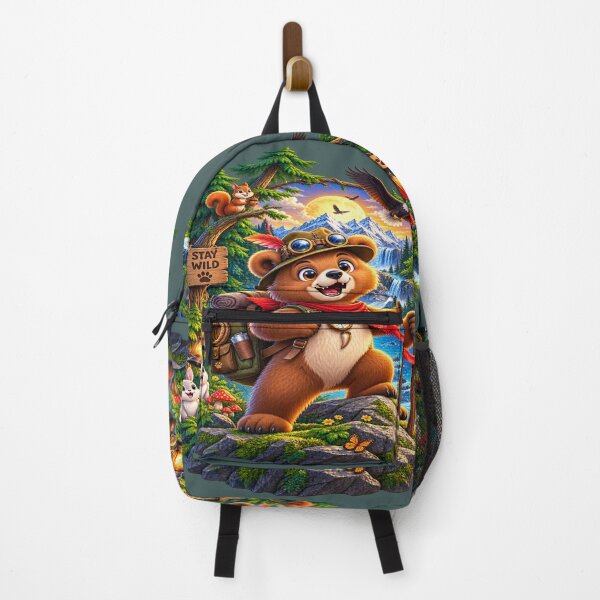 Item preview, Adventure Bear – Cute Kawaii Wilderness Explorer designed and sold by DoodleWorld Studio .