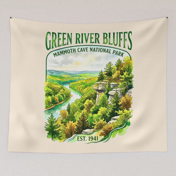 Item preview, Green River Bluffs Mammoth Cave designed and sold by EvergreenPark - Tee Studio.