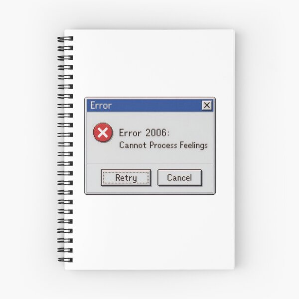 Item preview, Retro Computer Error 2006 Cannot Process Feelings Pixel Sticker  designed and sold by FestivityFinds.
