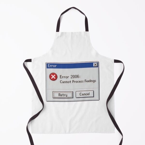 Item preview, Retro Computer Error 2006 Cannot Process Feelings Pixel Sticker designed and sold by FestivityFinds.