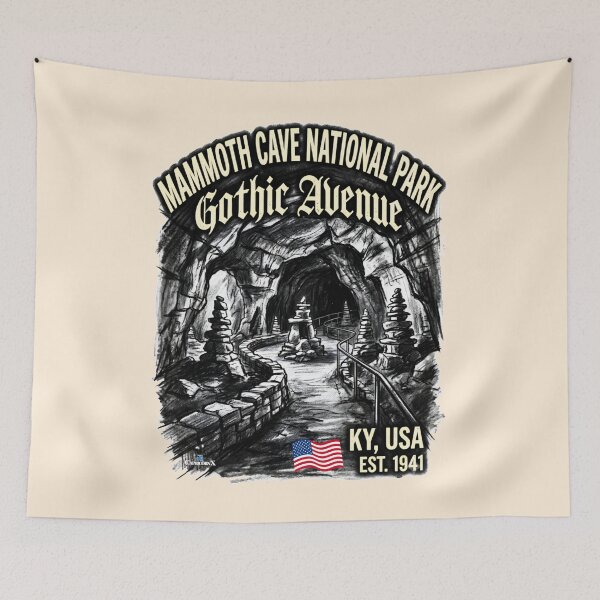 Item preview, Mammoth Cave Gothic Avenue Sticker designed and sold by EvergreenPark - Tee Studio.