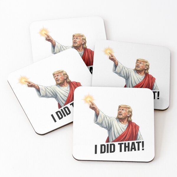 Item preview, Donald Trump Messiah Jesus Satire Parody - I Did That Funny Political designed and sold by raedattia.