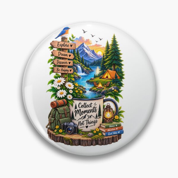 Item preview, Collect Moments Not Things – Nature Camping Adventure Mountain Lover designed and sold by Ishratparween11.