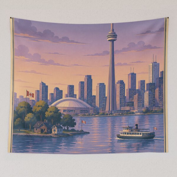 Item preview, Vintage Toronto Skyline at Dusk designed and sold by anelishstormey.