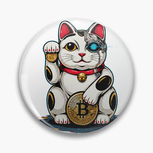 Item preview, Bitcoin Maneki Neko – Cyberpunk Lucky Cat designed and sold by Georgiale.