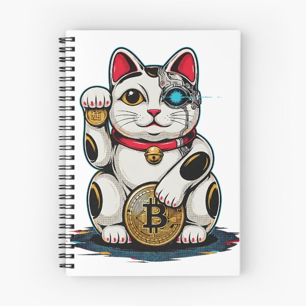 Item preview, Bitcoin Maneki Neko – Cyberpunk Lucky Cat designed and sold by Georgiale.