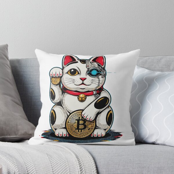 Item preview, Bitcoin Maneki Neko – Cyberpunk Lucky Cat designed and sold by Georgiale.