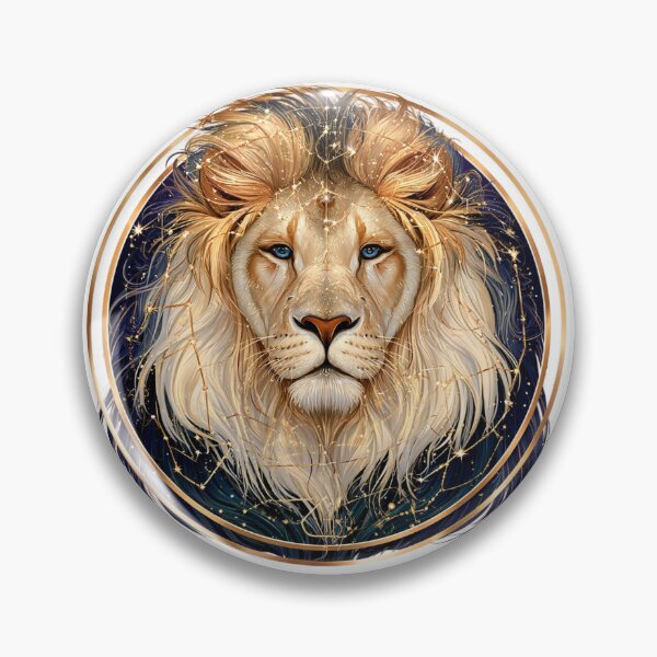 Item preview, Leo Zodiac Lion Astrology Celestial Constellation Gold Navy PNG designed and sold by MythicMood.