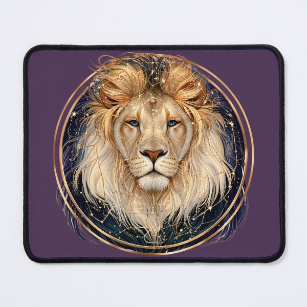 Item preview, Leo Zodiac Lion Astrology Celestial Constellation Gold Navy PNG designed and sold by MythicMood.