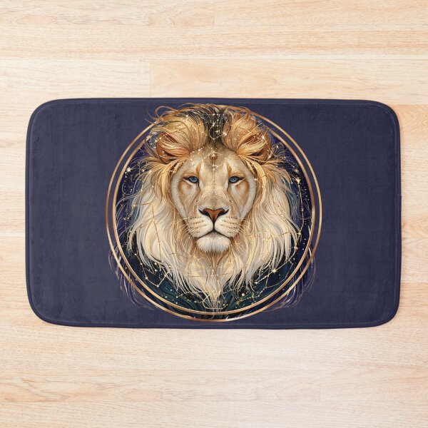 Item preview, Leo Zodiac Lion Astrology Celestial Constellation Gold Navy PNG designed and sold by MythicMood.