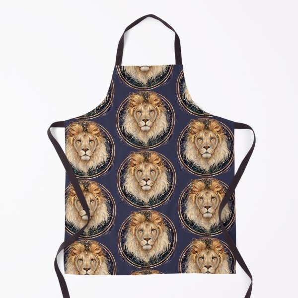 Item preview, Leo Zodiac Lion Astrology Celestial Constellation Gold Navy PNG designed and sold by MythicMood.