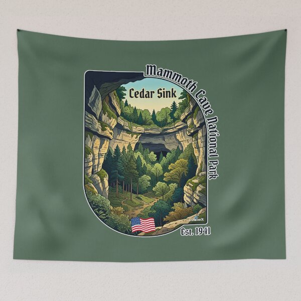 Item preview, Cedar Sink Mammoth Cave Sticker designed and sold by EvergreenPark - Tee Studio.