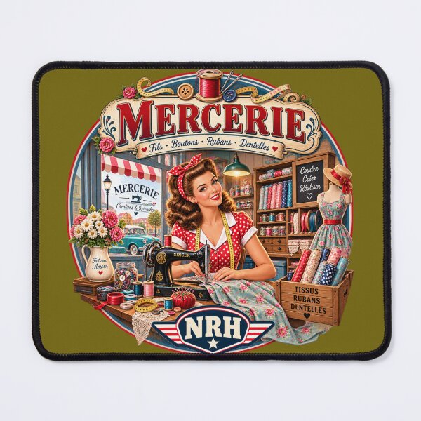 Item preview, Vintage NRH Haberdashery Metal Sign designed and sold by Normandy Road Heritage.