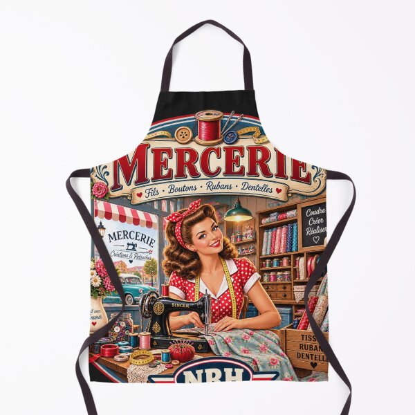 Item preview, Vintage NRH Haberdashery Metal Sign designed and sold by Normandy Road Heritage.
