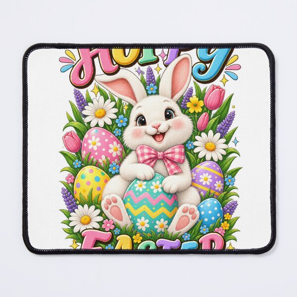 Item preview, Hoppy Easter Bunny in Colorful Spring Garden designed and sold by Kolibra.