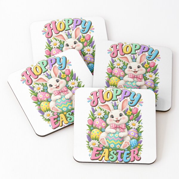 Item preview, Hoppy Easter Bunny in Colorful Spring Garden designed and sold by Kolibra.