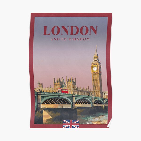Travel Poster - Big Ben, London, United Kingdom Poster