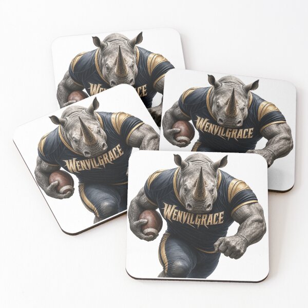 Item preview, Charging Rhino Football Gift designed and sold by Wenvilgrace.