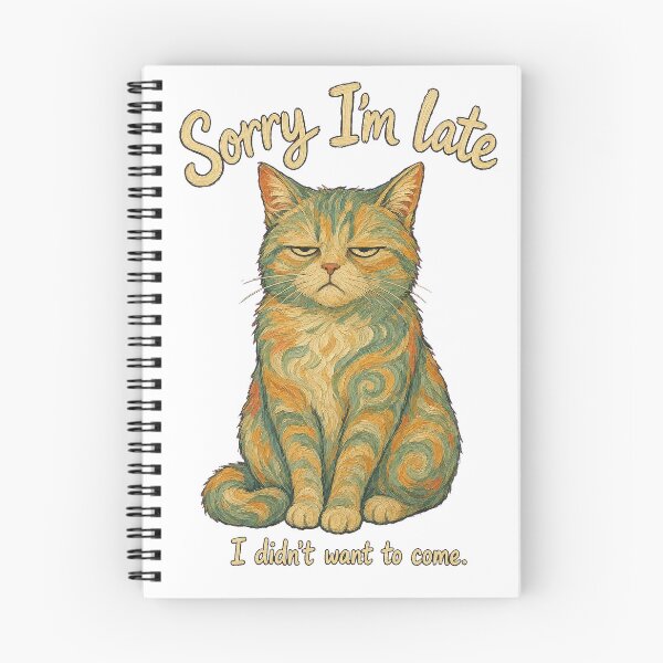 Item preview, Sorry I'm Late I Didn't Want to Come Bored Cat T-Shirt designed and sold by KIDEnia.