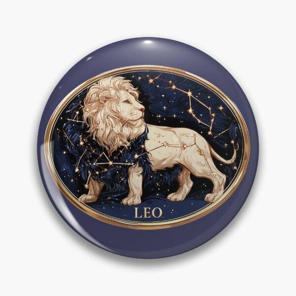 Item preview, Leo Zodiac Lion Astrology Celestial Gold Navy Constellation Symbol PNG designed and sold by MythicMood.
