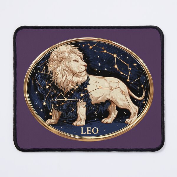 Item preview, Leo Zodiac Lion Astrology Celestial Gold Navy Constellation Symbol PNG designed and sold by MythicMood.