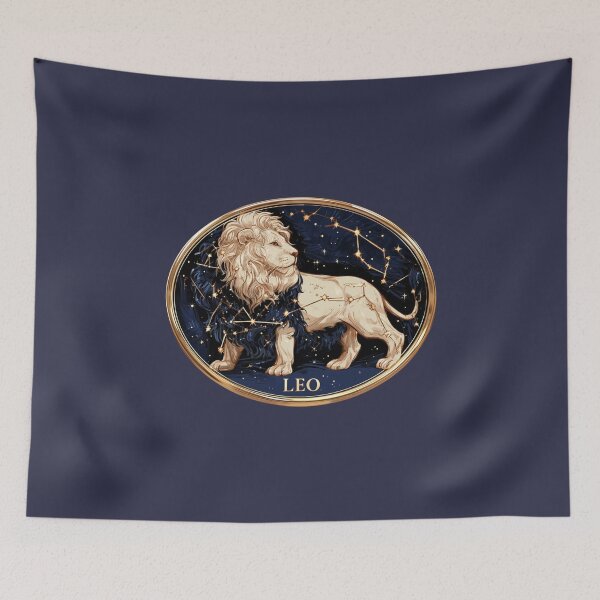 Item preview, Leo Zodiac Lion Astrology Celestial Gold Navy Constellation Symbol PNG designed and sold by MythicMood.