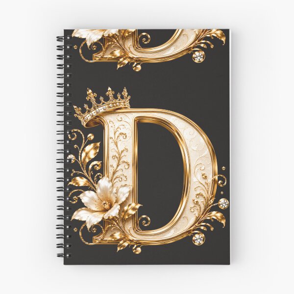 Item preview, Luxury Gold Letter D Monogram with Crown & Lily Flower – Elegant Floral Alphabet Clipart designed and sold by MoodLay.