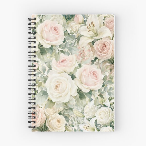 Item preview, Soft Blush Pink & Cream Watercolor Roses Floral Bouquet Pattern designed and sold by SeJaa.