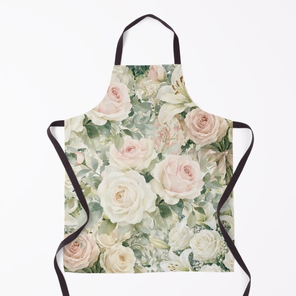 Item preview, Soft Blush Pink & Cream Watercolor Roses Floral Bouquet Pattern designed and sold by SeJaa.