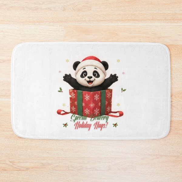 Item preview, Cute Christmas Panda Special Delivery Holiday Hugs designed and sold by EnginerdStudio.