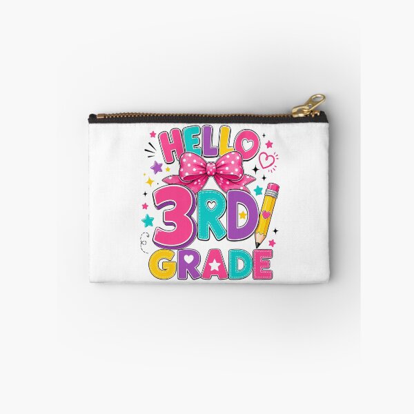 Item preview, Hello 3rd Grade Girls Back to School Bow Pencil designed and sold by WeirdlyMild.