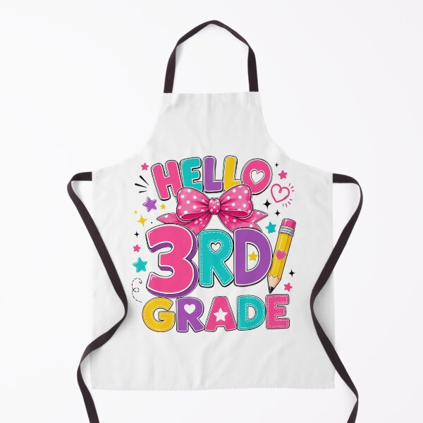 Item preview, Hello 3rd Grade Girls Back to School Bow Pencil designed and sold by WeirdlyMild.