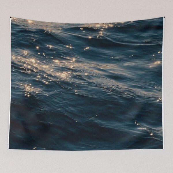 Item preview, Sunlight Sparkling Blue Ocean Waves Water Texture designed and sold by LYAN-STORE.