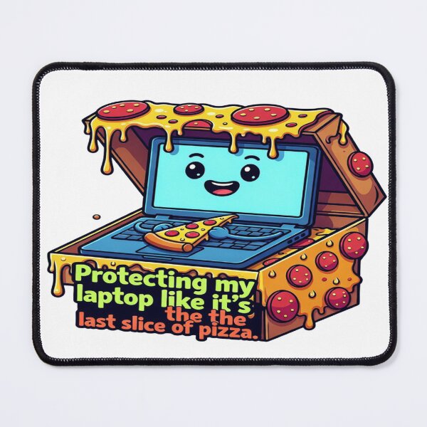 Item preview, Protecting My Laptop Like It’s the Last Slice of Pizza | Funny Pizza & Computer T-Shirt | Laptop, Tech & Food Humor Gift designed and sold by Sushikidsntod.