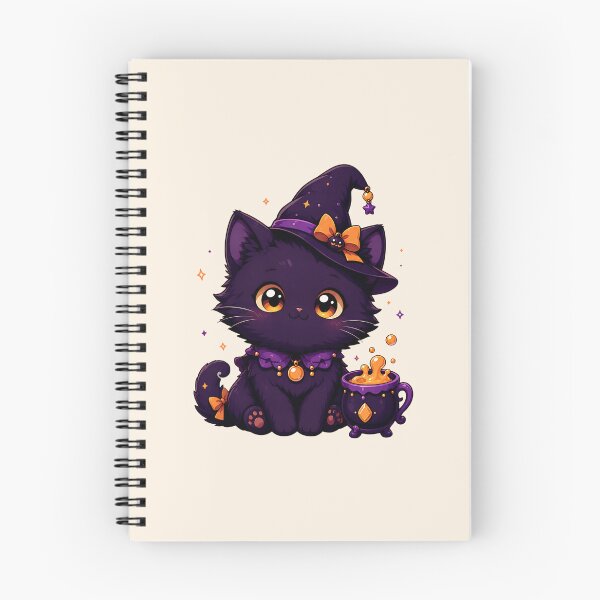 Item preview, Cute Witch Cat with Cauldron - Witchy Aesthetic Black Kitten Magic designed and sold by Knacky Print.