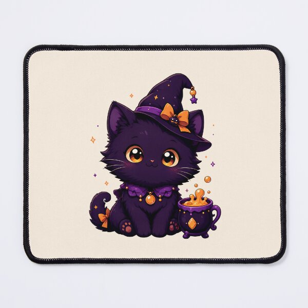 Item preview, Cute Witch Cat with Cauldron - Witchy Aesthetic Black Kitten Magic designed and sold by Knacky Print.