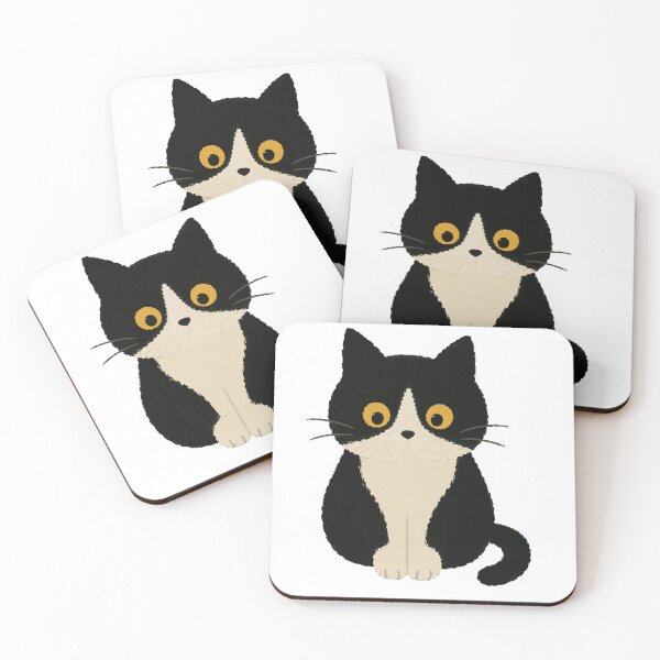 Item preview, Sitting Tuxedo Cat - Cute Bicolor Cat Illustration designed and sold by medicalkinoko.