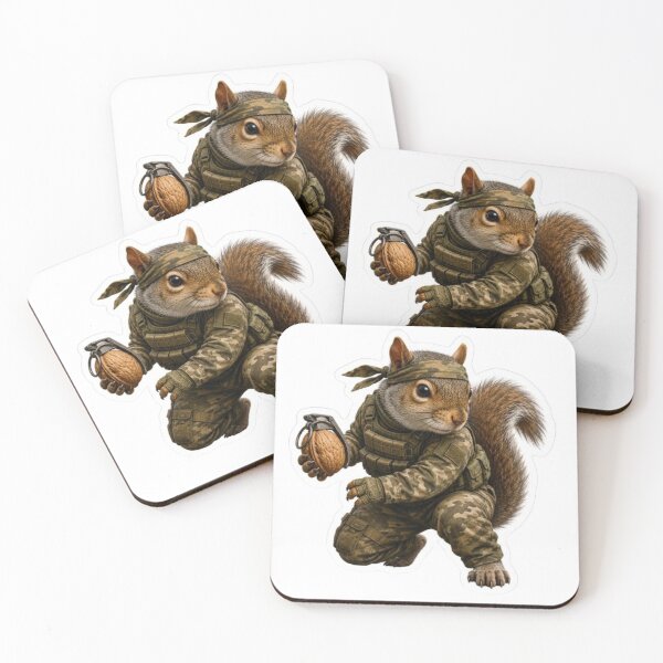 Item preview, Commando Squirrel with Walnut Grenade designed and sold by Snurly.