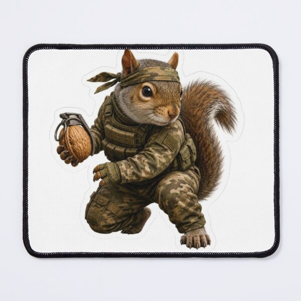 Item preview, Commando Squirrel with Walnut Grenade designed and sold by Snurly.