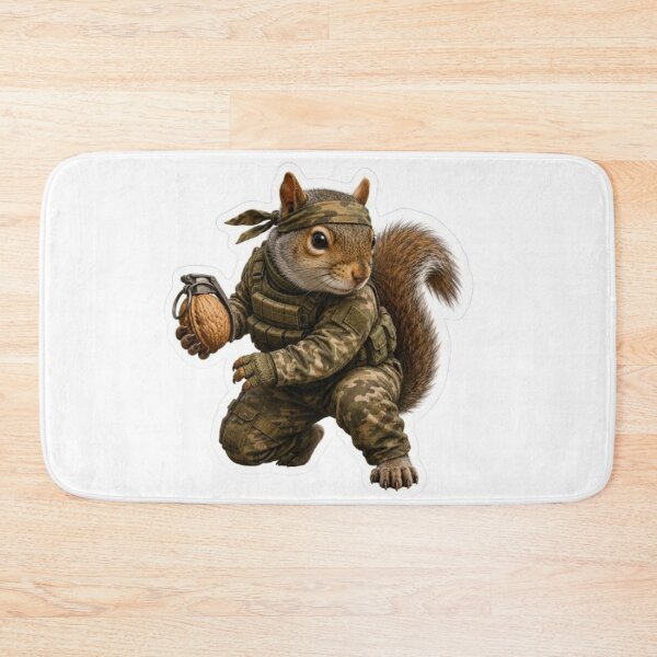 Item preview, Commando Squirrel with Walnut Grenade designed and sold by Snurly.