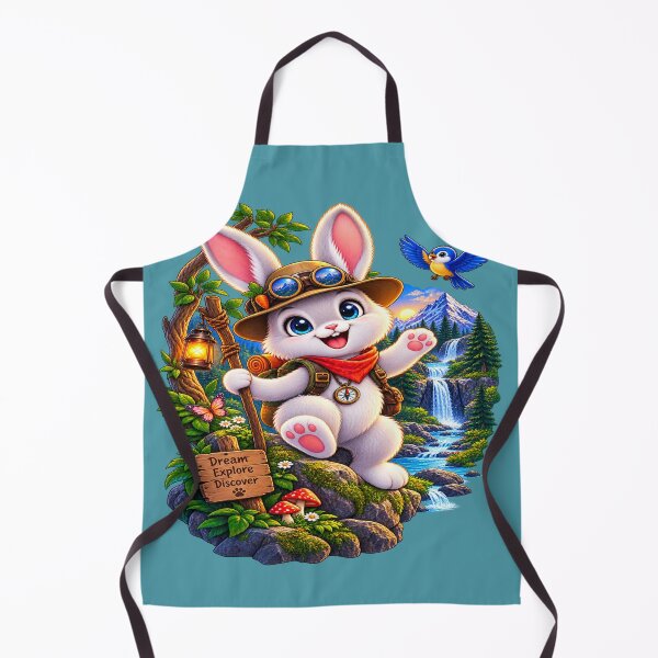 Item preview, Adventure Rabbit – Cute Kawaii Bunny Explorer designed and sold by DoodleWorld Studio .