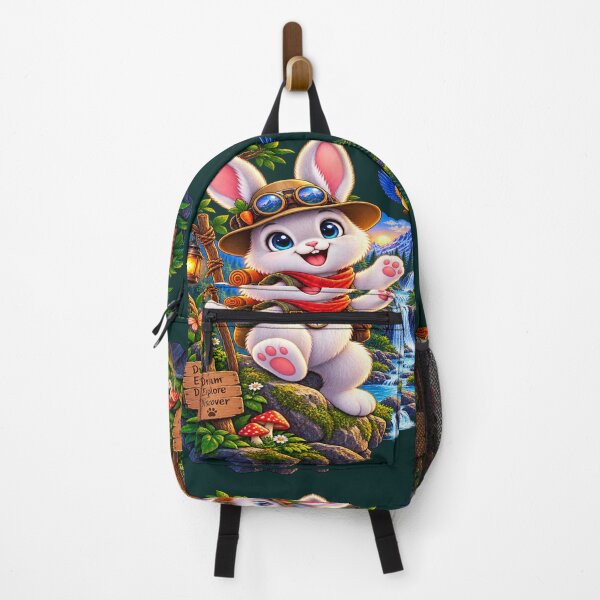 Item preview, Adventure Rabbit – Cute Kawaii Bunny Explorer designed and sold by DoodleWorld Studio .