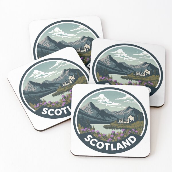 Item preview, Scotland Travel Art Circular Badge  designed and sold by PamLeeDesign.