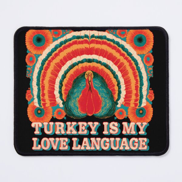 Item preview, Turkey Is My Love Language – Groovy Retro Thanksgiving designed and sold by KAM-KAM-STORE.