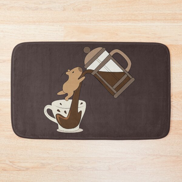 Item preview, Capybara Pouring Coffee French Press designed and sold by TatinkaArtskill.