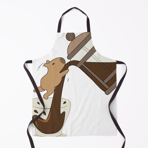 Item preview, Capybara Pouring Coffee French Press designed and sold by TatinkaArtskill.