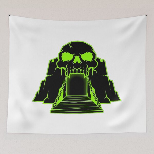 Item preview, Neon Green Skull Fortress Drawbridge designed and sold by Bad-Decisions-Designs.