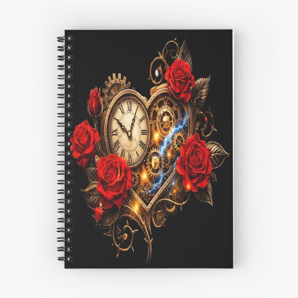 Item preview, Steampunk Heart of Time – Roses, Clock and Gears designed and sold by TroviTutto.